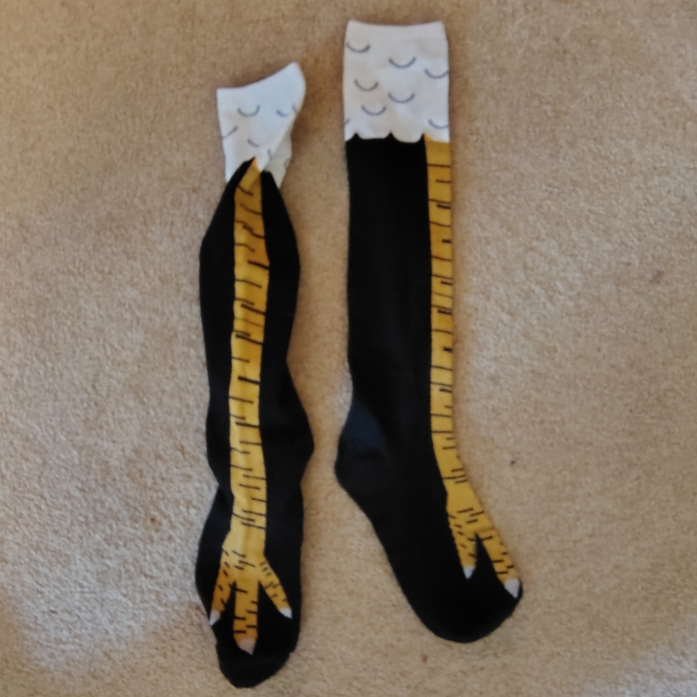 Black and Yellow Eagle Claw Socks